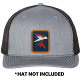 Eagle Head Leather UV Printed Hat Patch