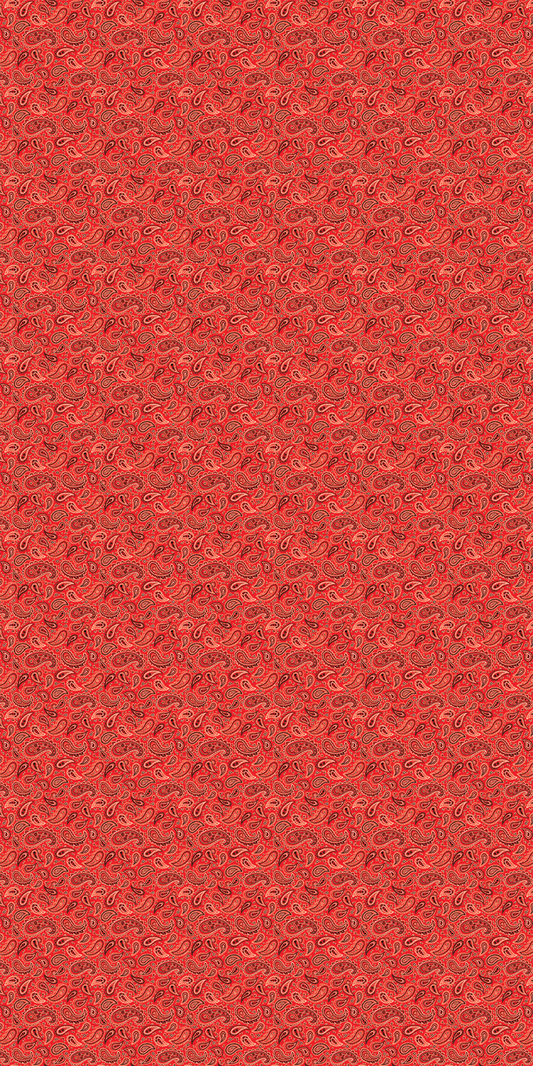 Red Bandana Design - 12" x 24" Sheet