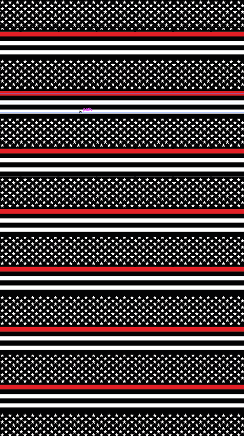 Thin Red Line Flag - 12" x 24" Sheet