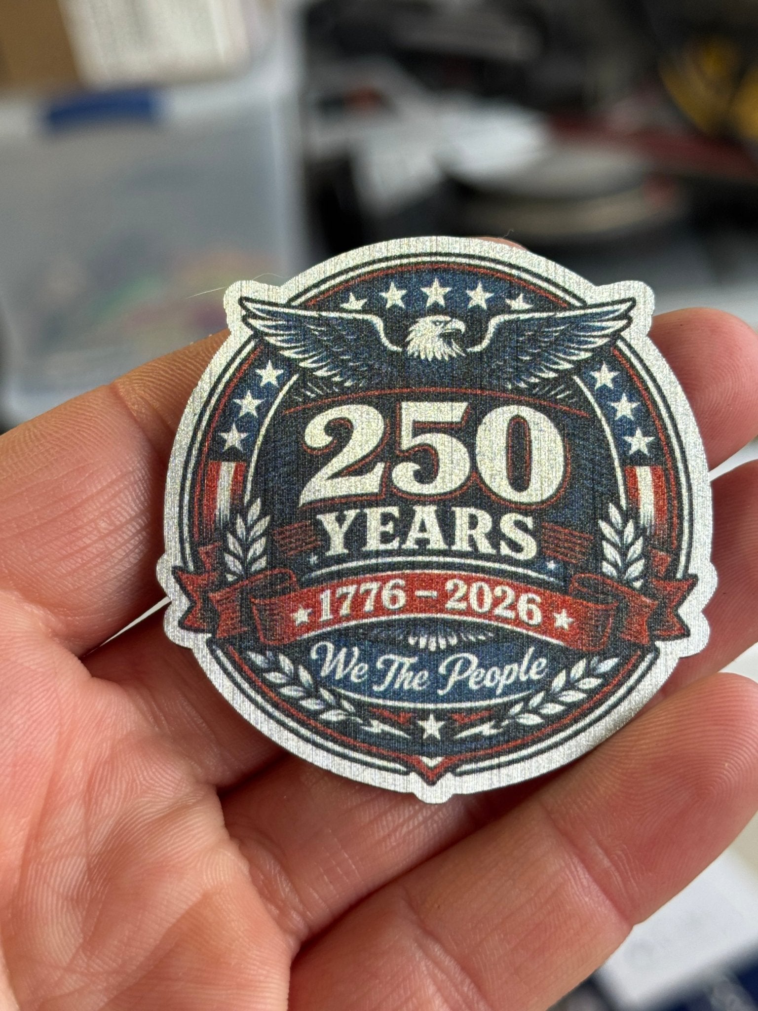 America - 250 Est 1776 UV Printed Hat Patch - Soda City Hat Co
