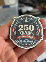 America - 250 Est 1776 UV Printed Hat Patch - Soda City Hat Co
