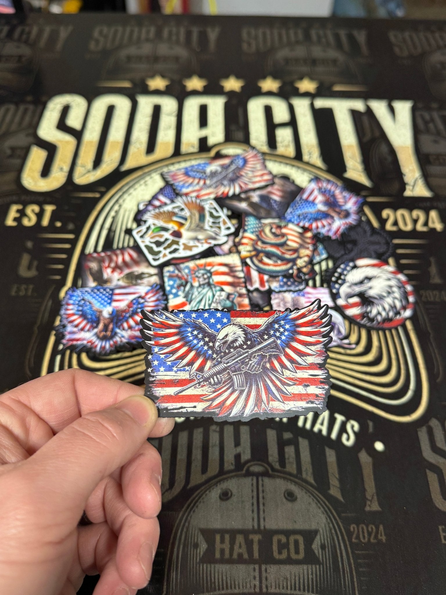 American Eagle AR - American Flag UV Printed Patches - Soda City Hat Co