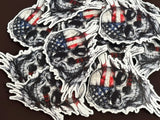 American Flag Skull UV Printed Patches - Soda City Hat Co