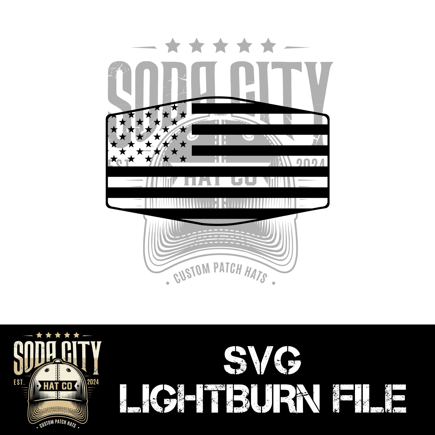 American Flag SVG - Soda City Hat Co