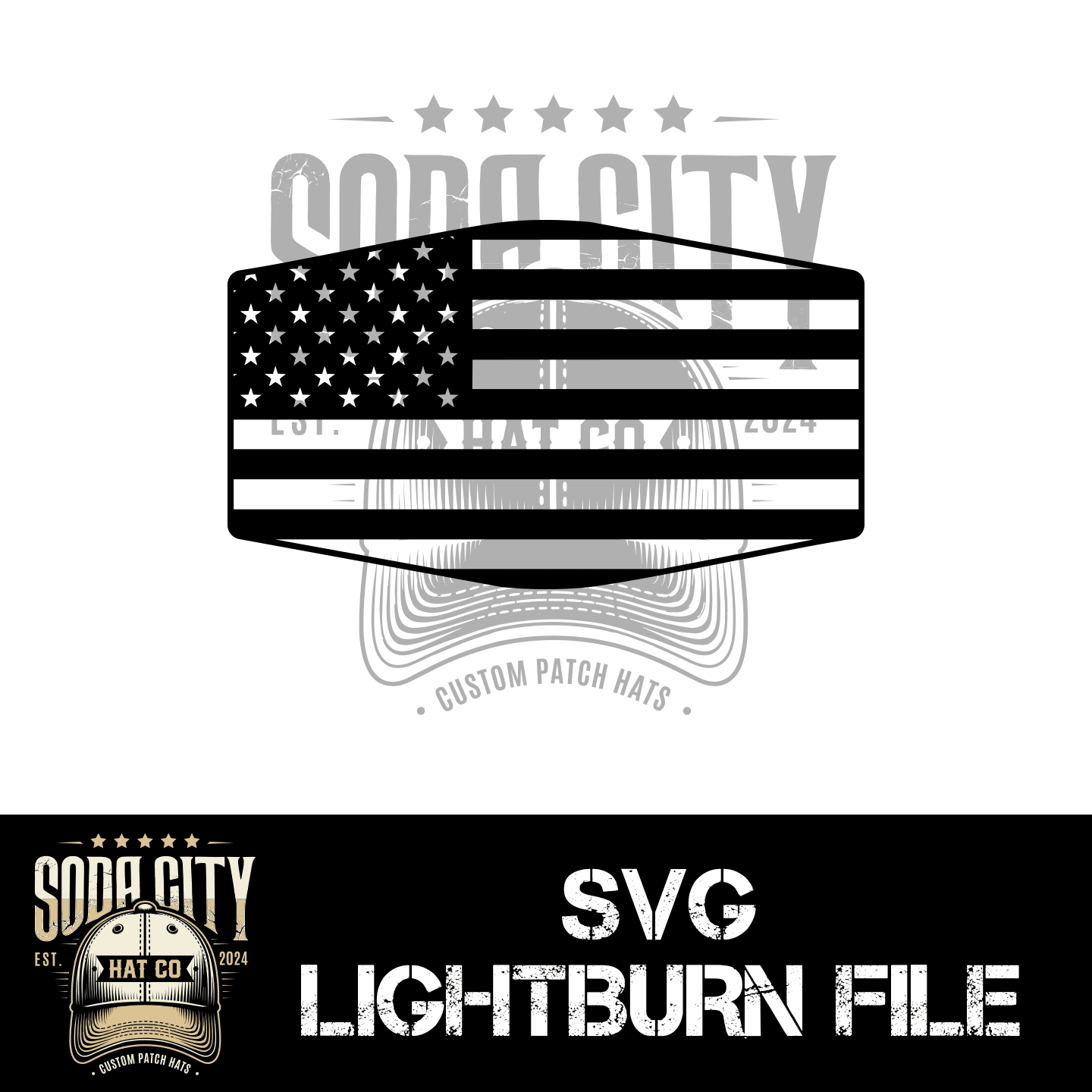 American Flag SVG - Soda City Hat Co