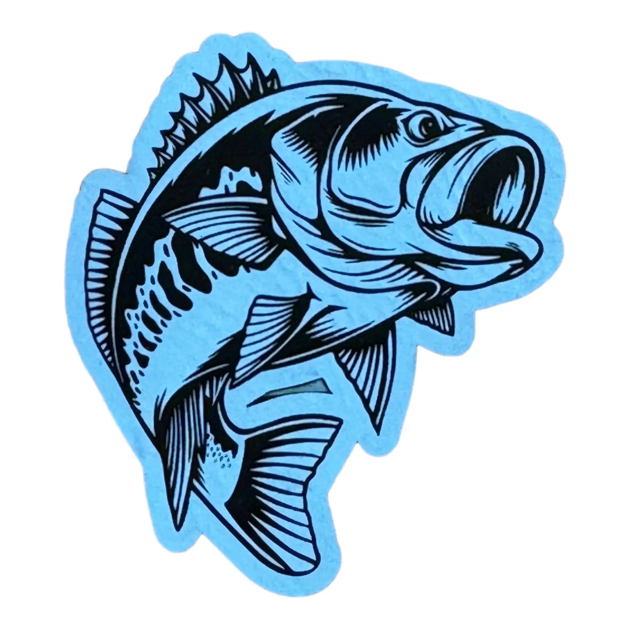 Bass Fish Leatherette Patch - Custom Patches - Soda City Hat Co