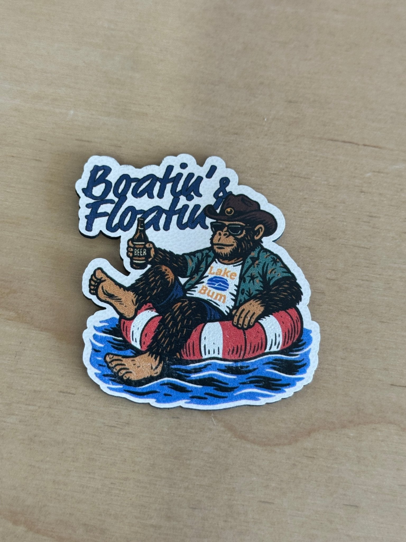 Boatin’ & Floatin - Sasquatch UV Printed Hat Patch - Soda City Hat Co