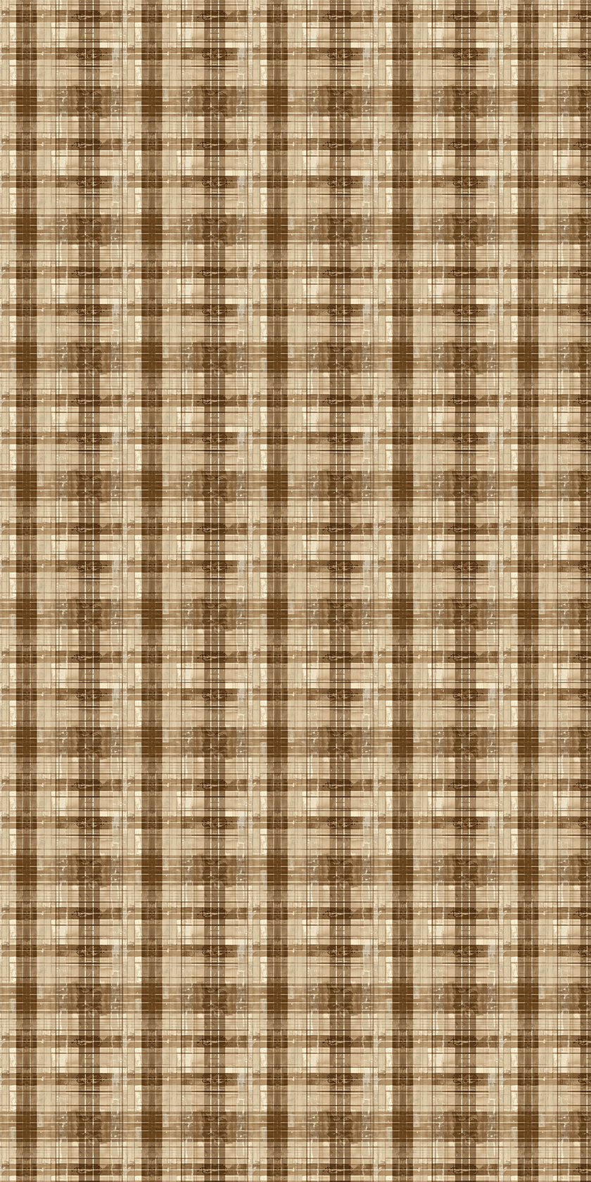 Brown Plaid Design - 12" x 24" Sheet - Soda City Hat Co