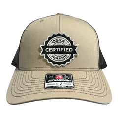 Certified OSHA Violator leatherette Patch - Custom Patches - Soda City Hat Co