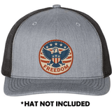 Circle Eagle Soaring - Freedom UV Printed Hat Patch - Soda City Hat Co