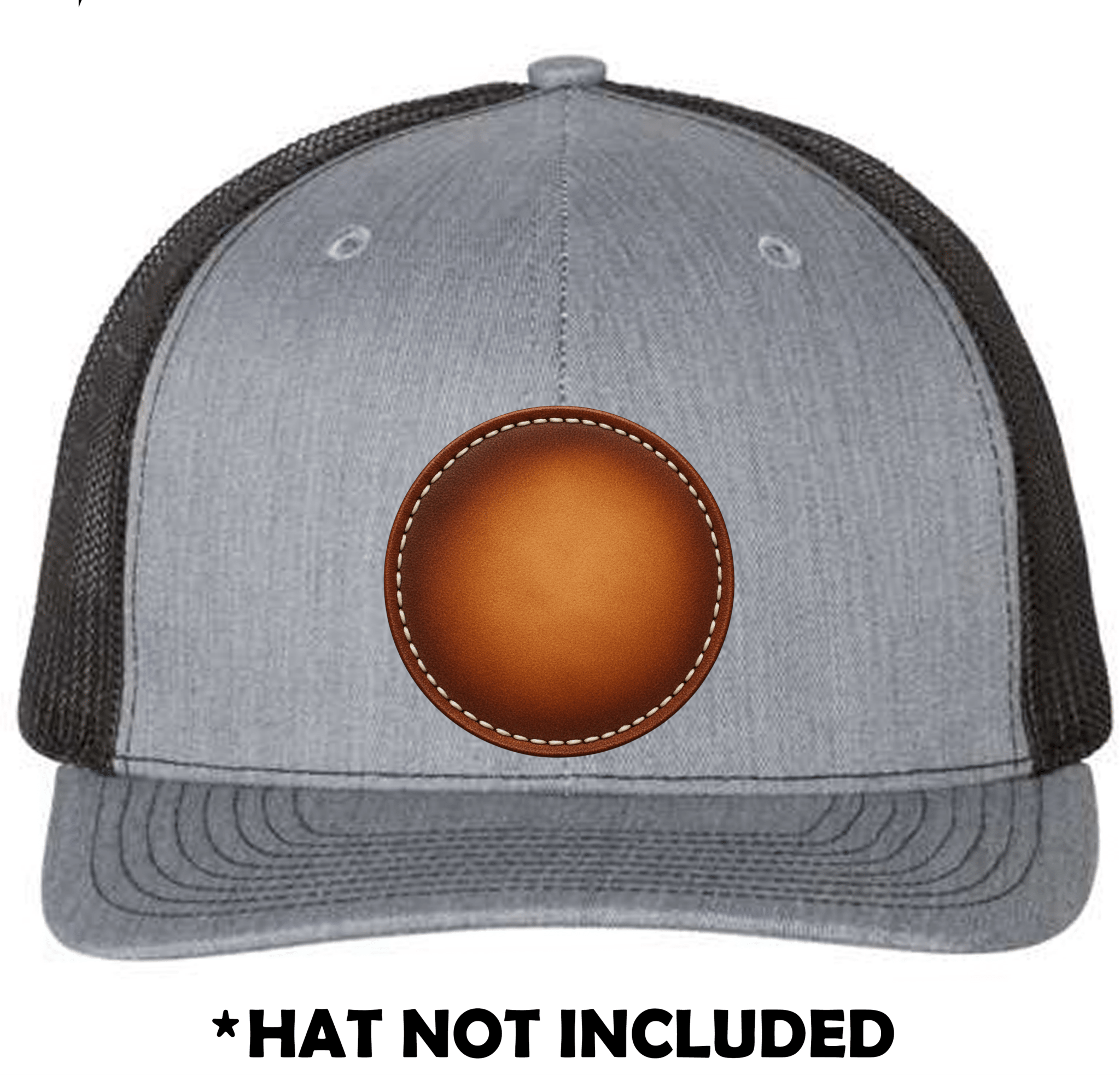 Cricle Airbrushed Leather UV Printed Hat Patch - Soda City Hat Co