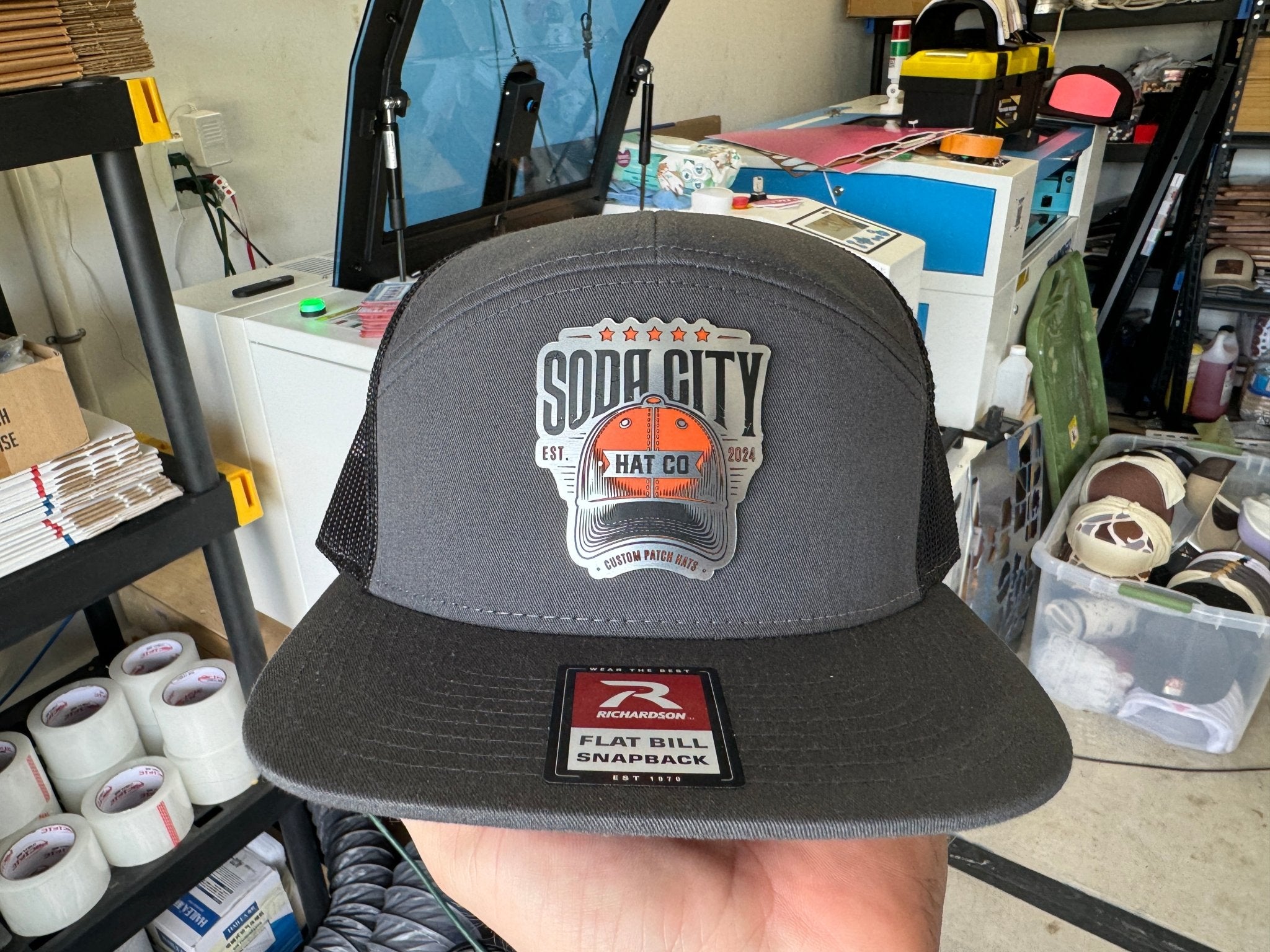 Custom Acrylic Patch Hat with Logo - Soda City Hat Co