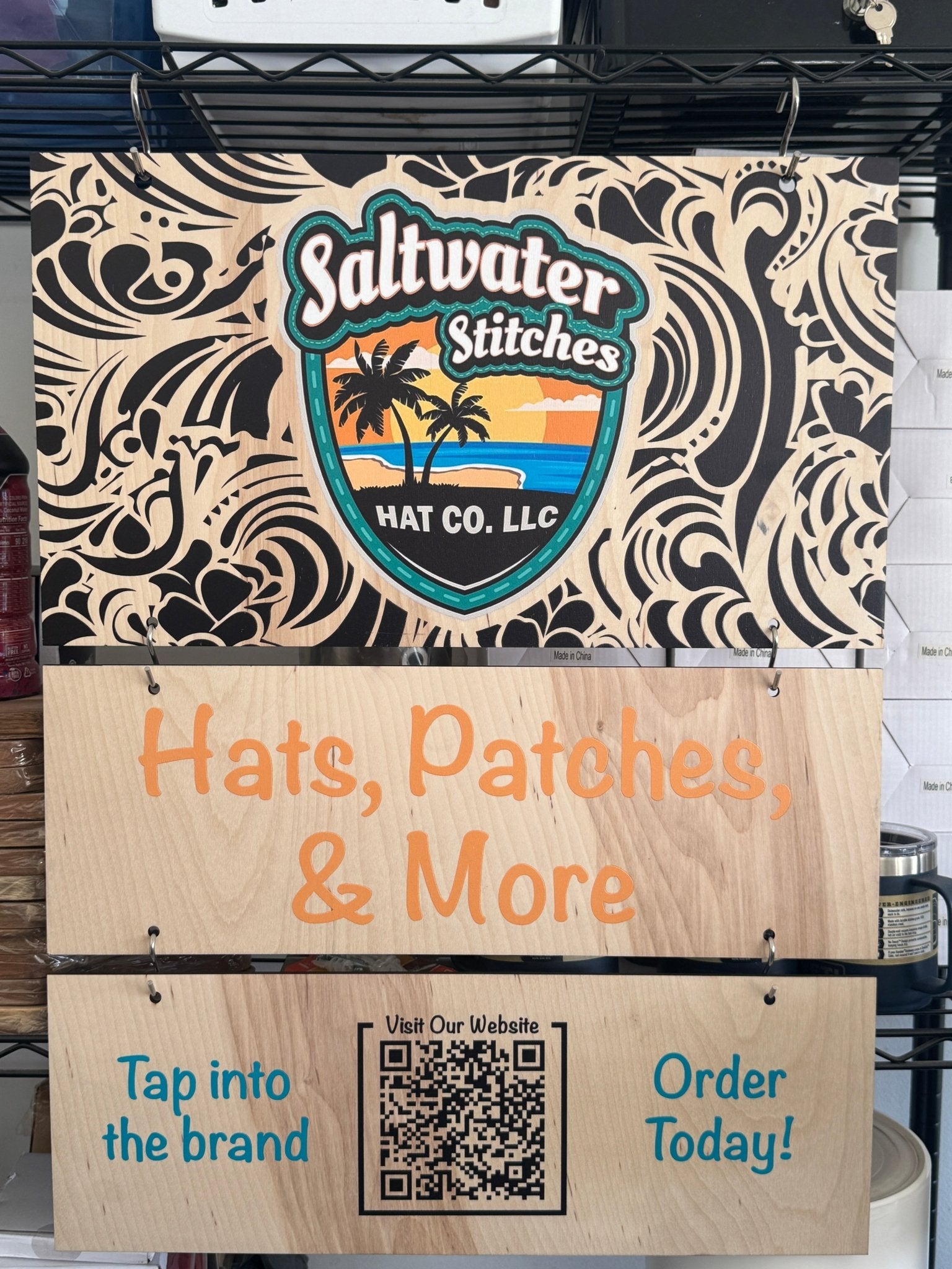 Custom Branded Hanging Display Sign – Full Color UV Printed - Soda City Hat Co