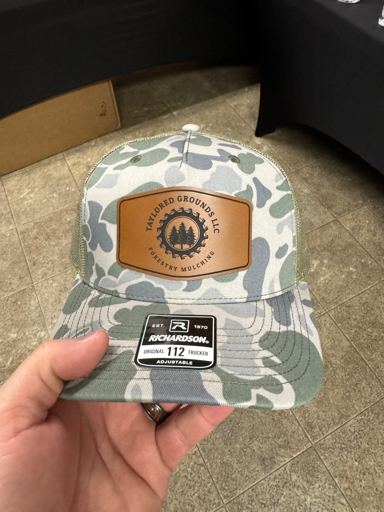 Custom Engraved Leatherette Patch Hat with Logo - Soda City Hat Co