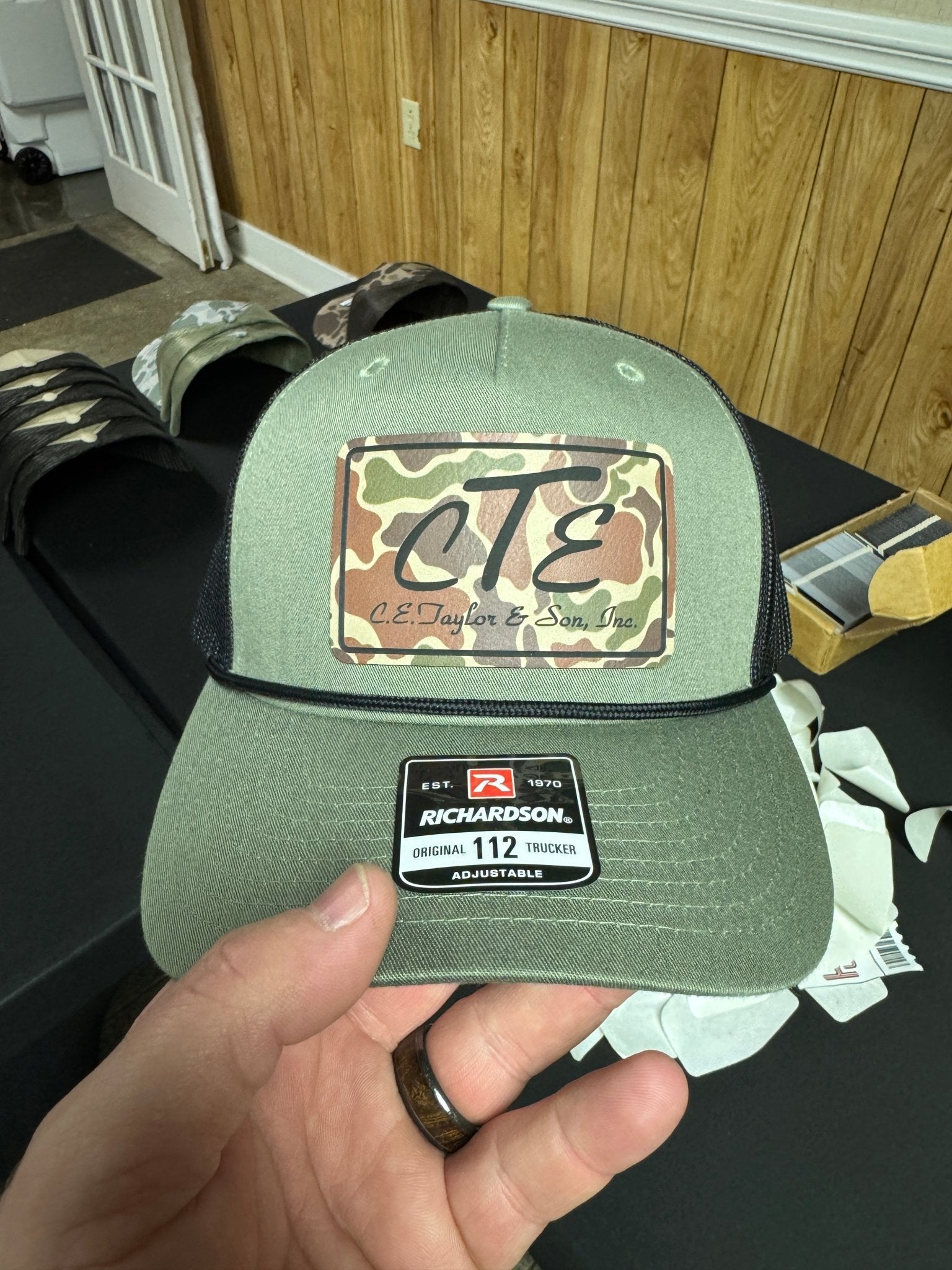Custom Engraved Leatherette Patch Hat with Logo - Soda City Hat Co