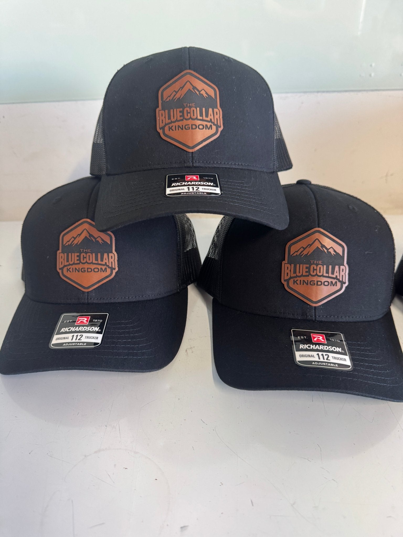 Custom Engraved Leatherette Patch Hat with Logo - Soda City Hat Co