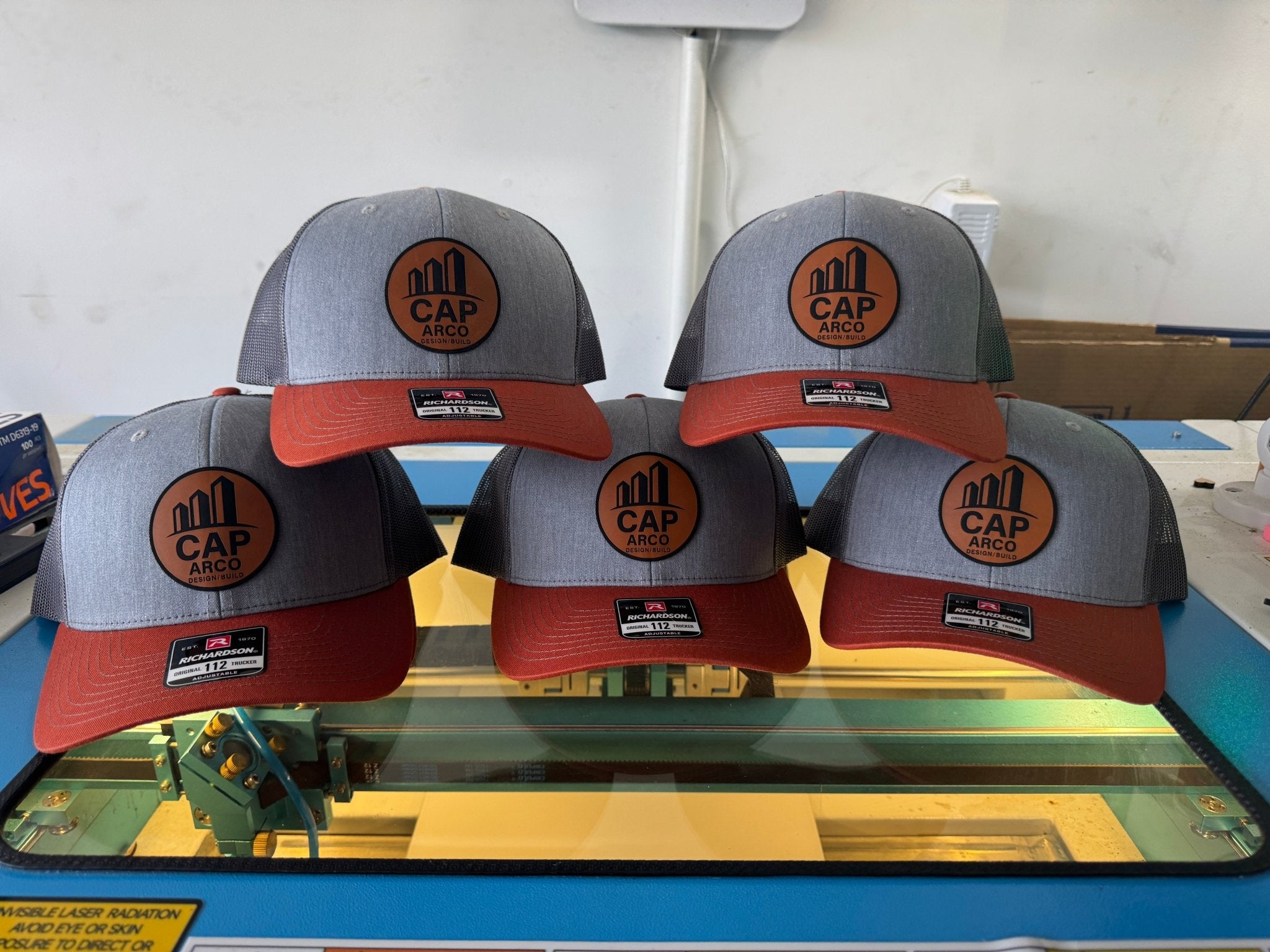 Custom Engraved Leatherette Patch Hat with Logo - Soda City Hat Co