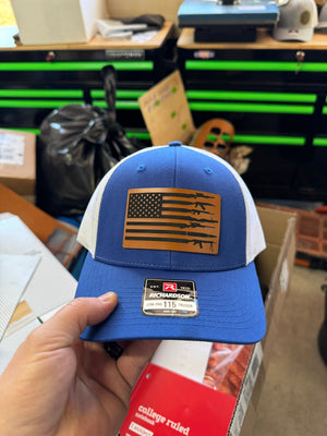 Custom Engraved Leatherette Patch Hat with Logo - Soda City Hat Co
