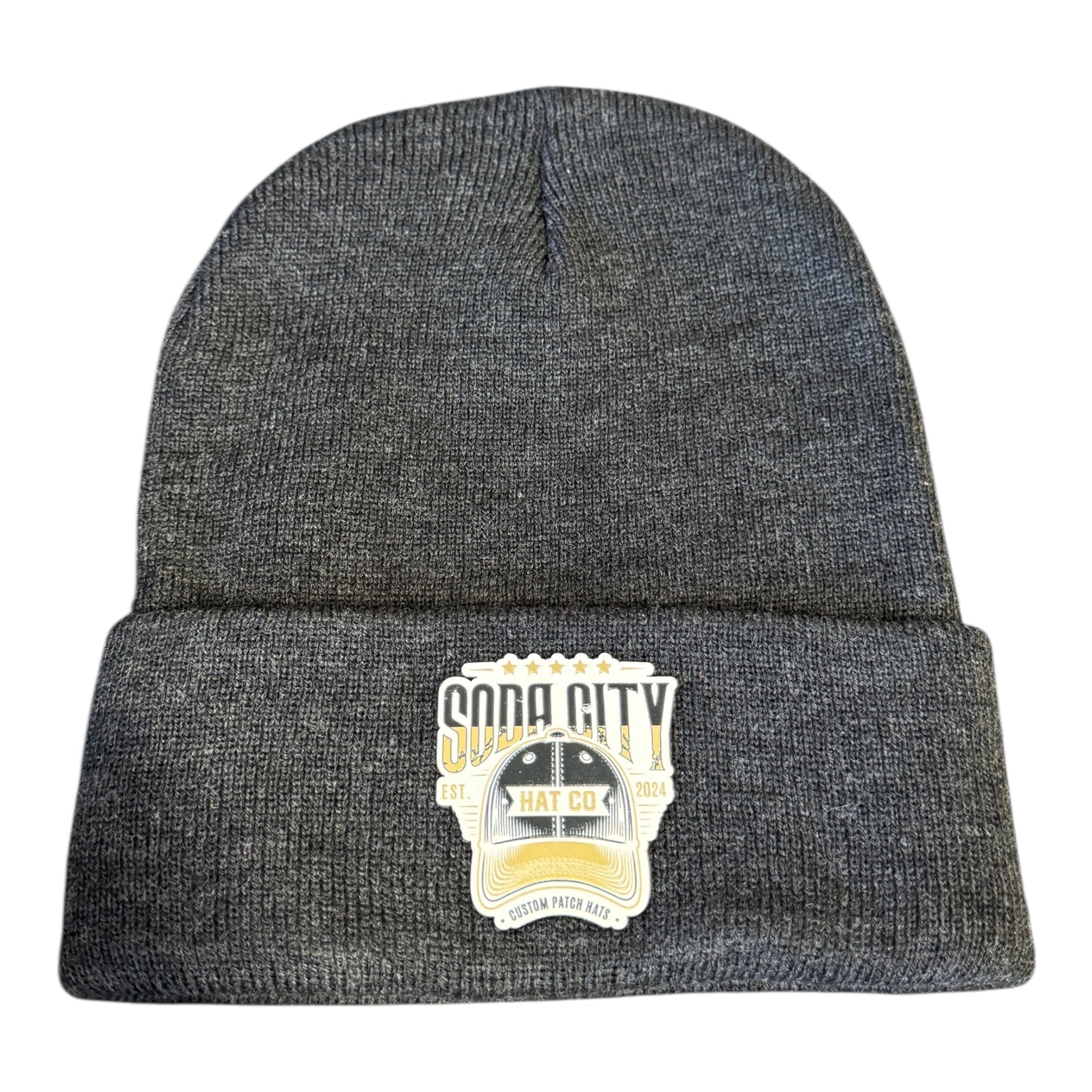 Custom Logo Beanies – Premium Engraved or Full - Color Patch Designs - Beanie - Soda City Hat Co