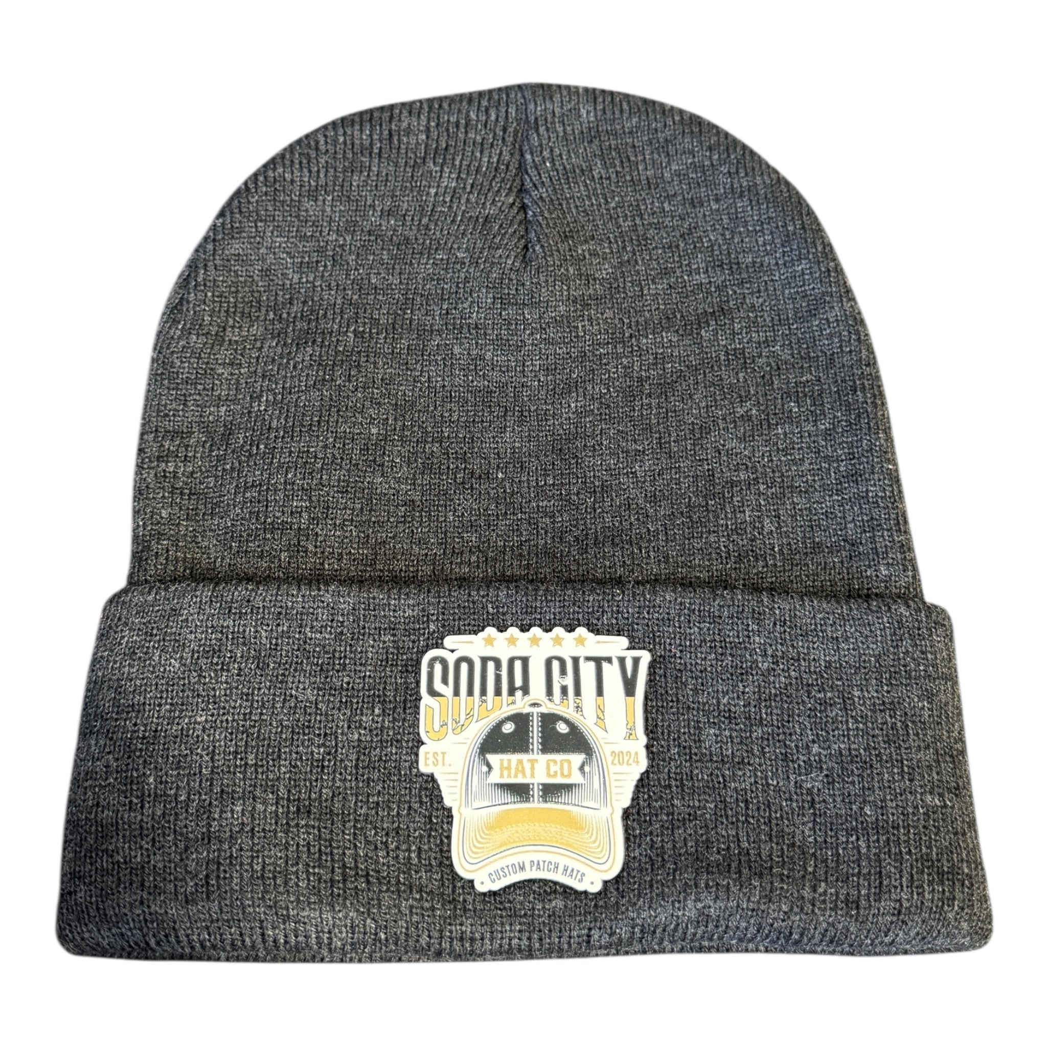 Custom Logo Beanies – Premium Engraved or Full - Color Patch Designs - Beanie - Soda City Hat Co