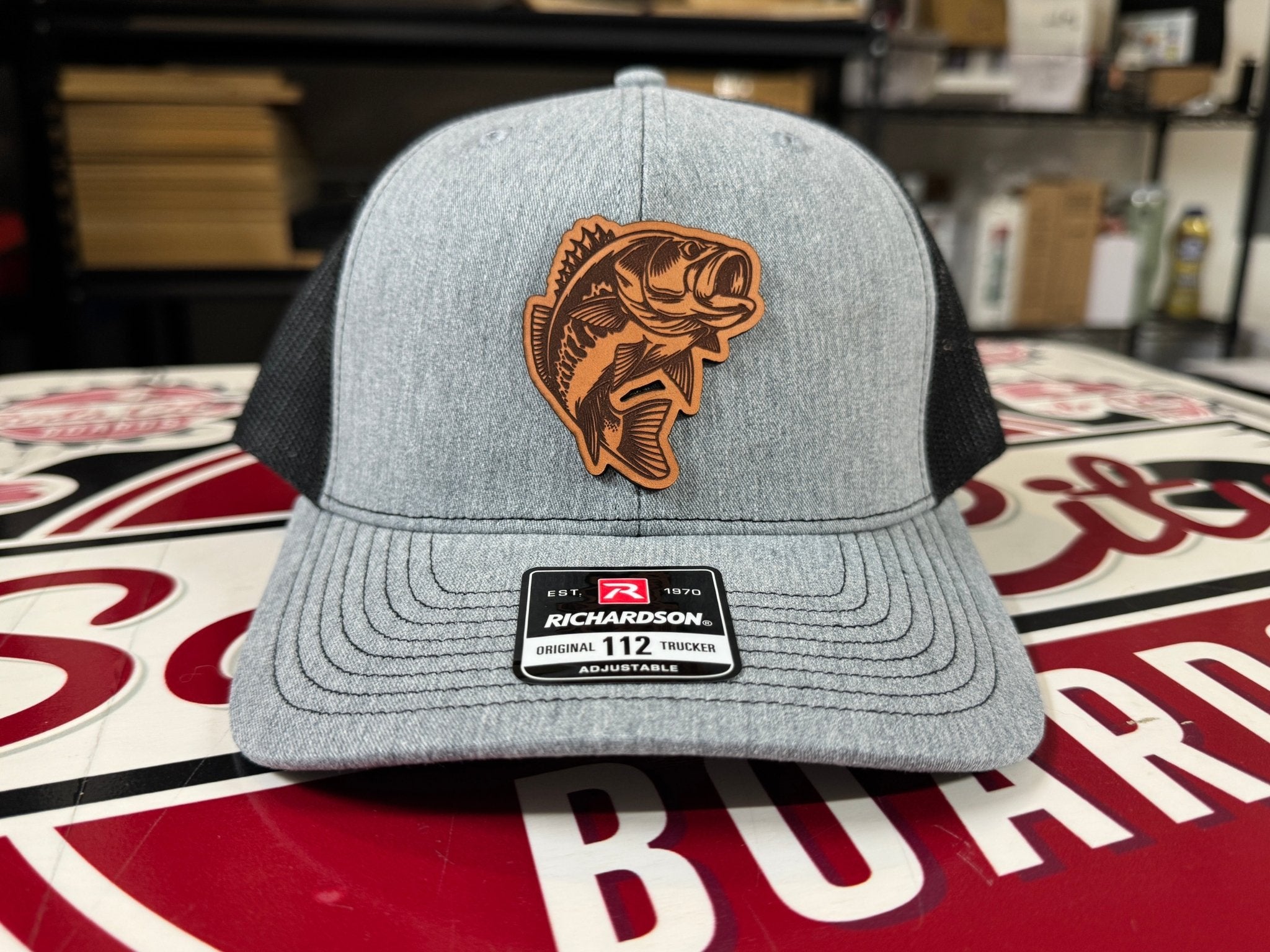 Custom Real Leather Patch Hat with Logo (Laser Engraved) - Soda City Hat Co