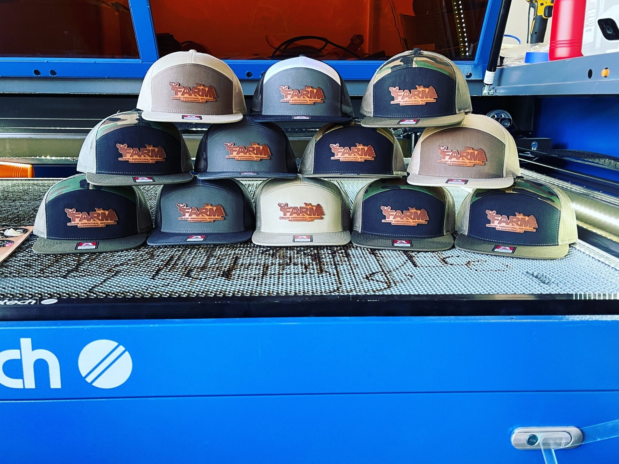 Custom Real Leather Patch Hat with Logo (Laser Engraved) - Soda City Hat Co