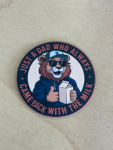 Dad Came Back With Milk UV Printed Hat Patch - Soda City Hat Co