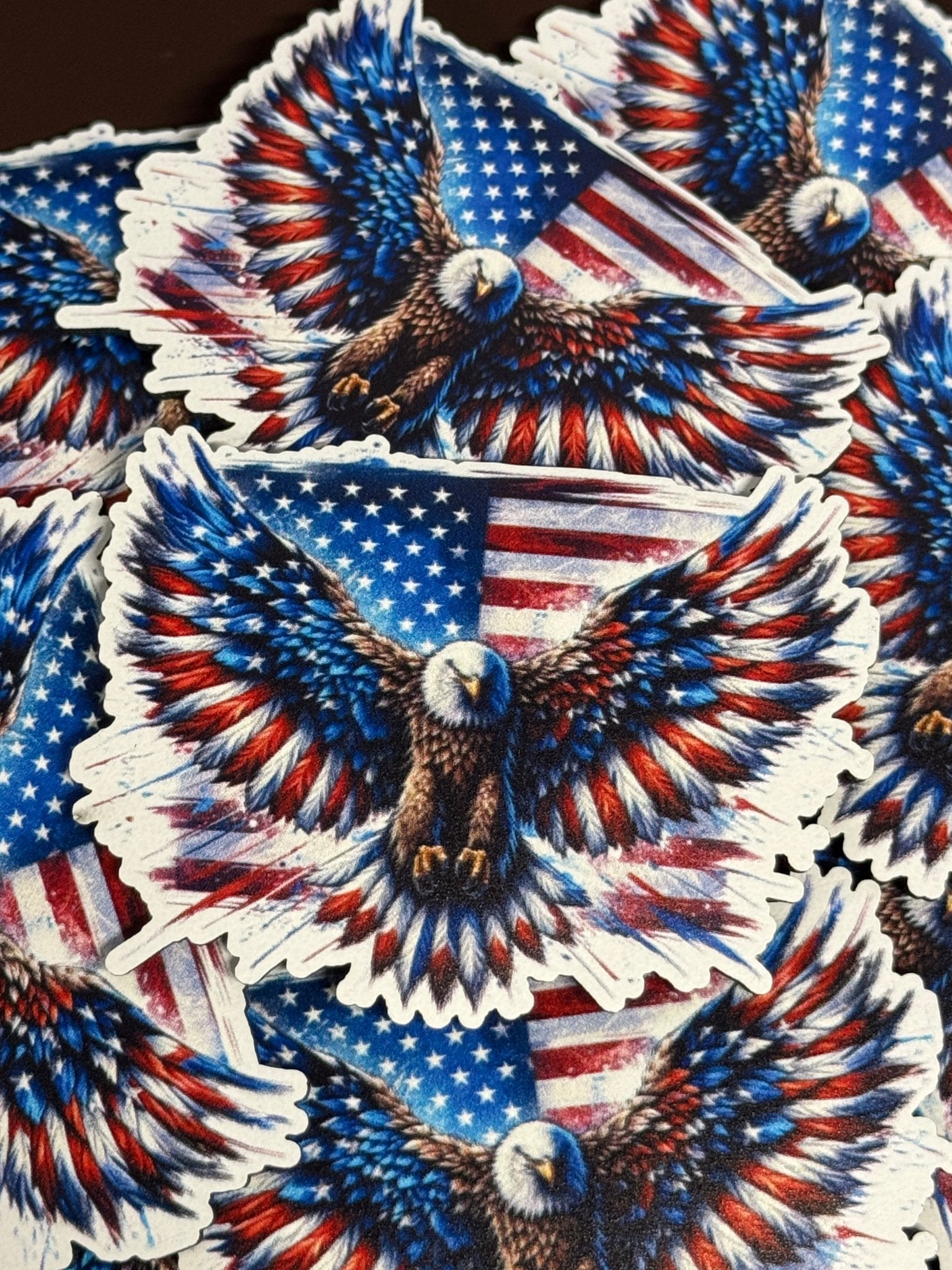 Eagle - RWB Flag UV Printed Patches - Soda City Hat Co