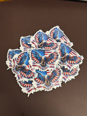 Eagle - RWB Flag UV Printed Patches - Soda City Hat Co