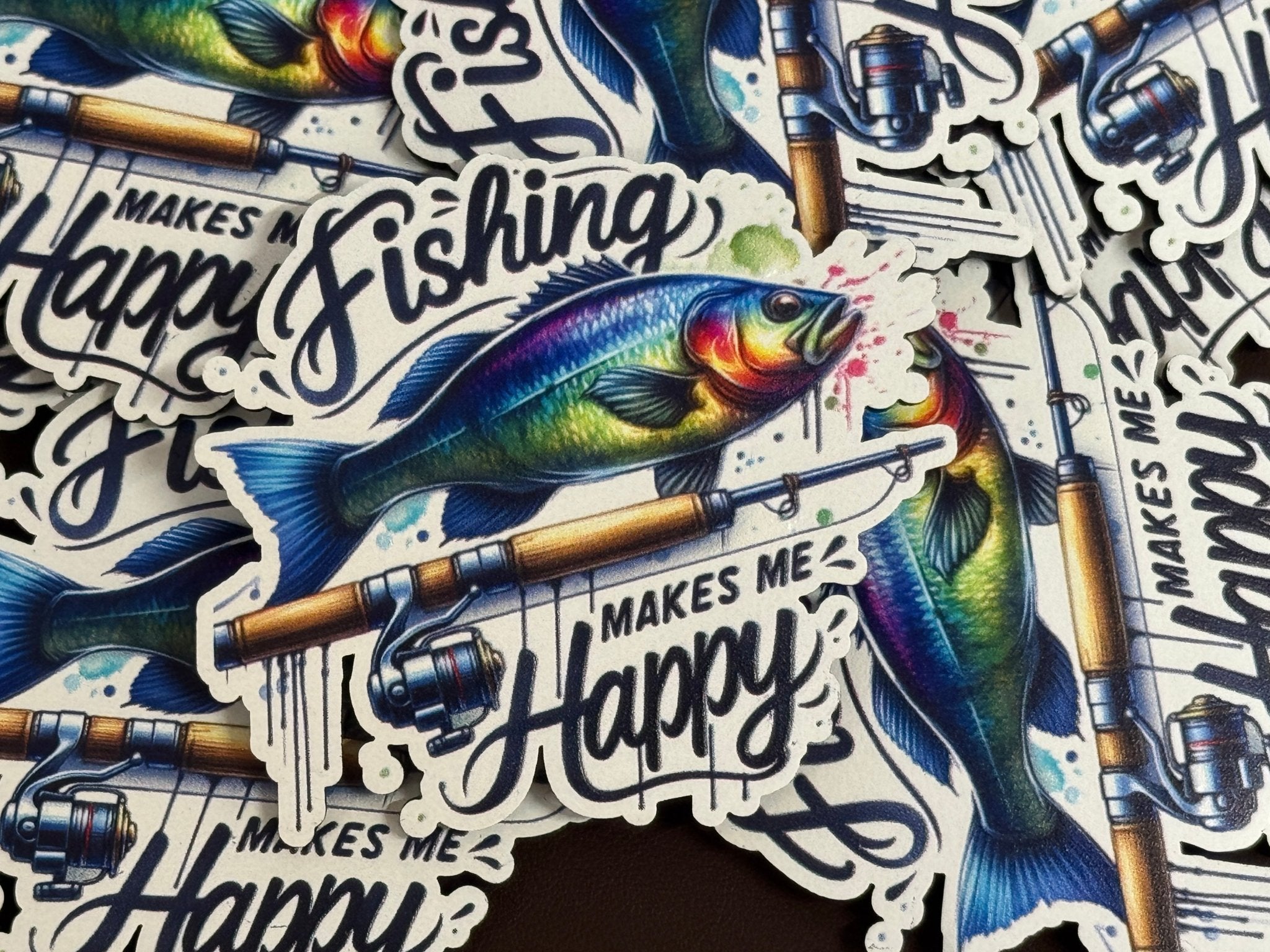 Fishing Makes Me Happy UV Printed Patch - Soda City Hat Co