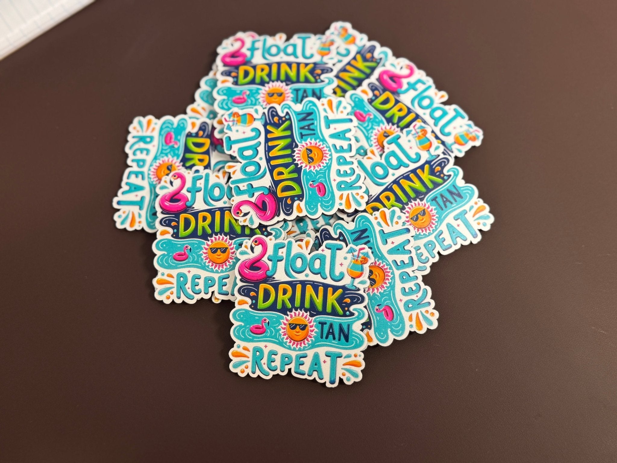Float, Drink, Tan, Repeat UV Printed Patches - Soda City Hat Co