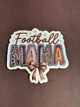 Football Mama Bow UV Printed Hat Patch - Soda City Hat Co