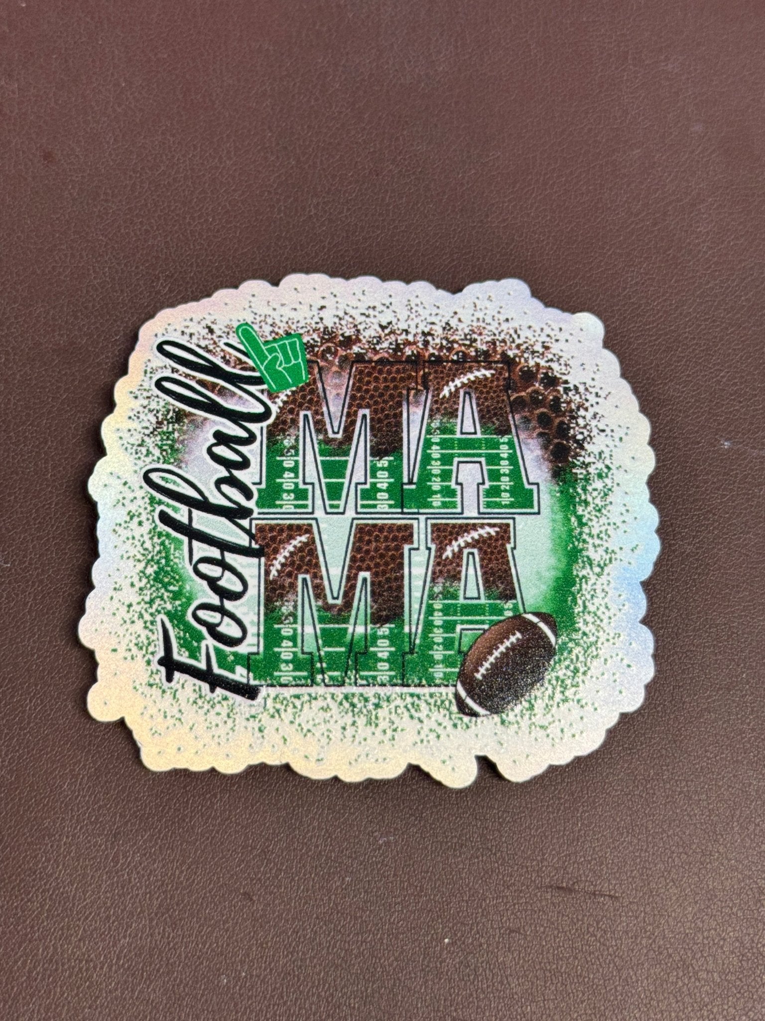 Football Mama Football Field UV Printed Hat Patch - Soda City Hat Co