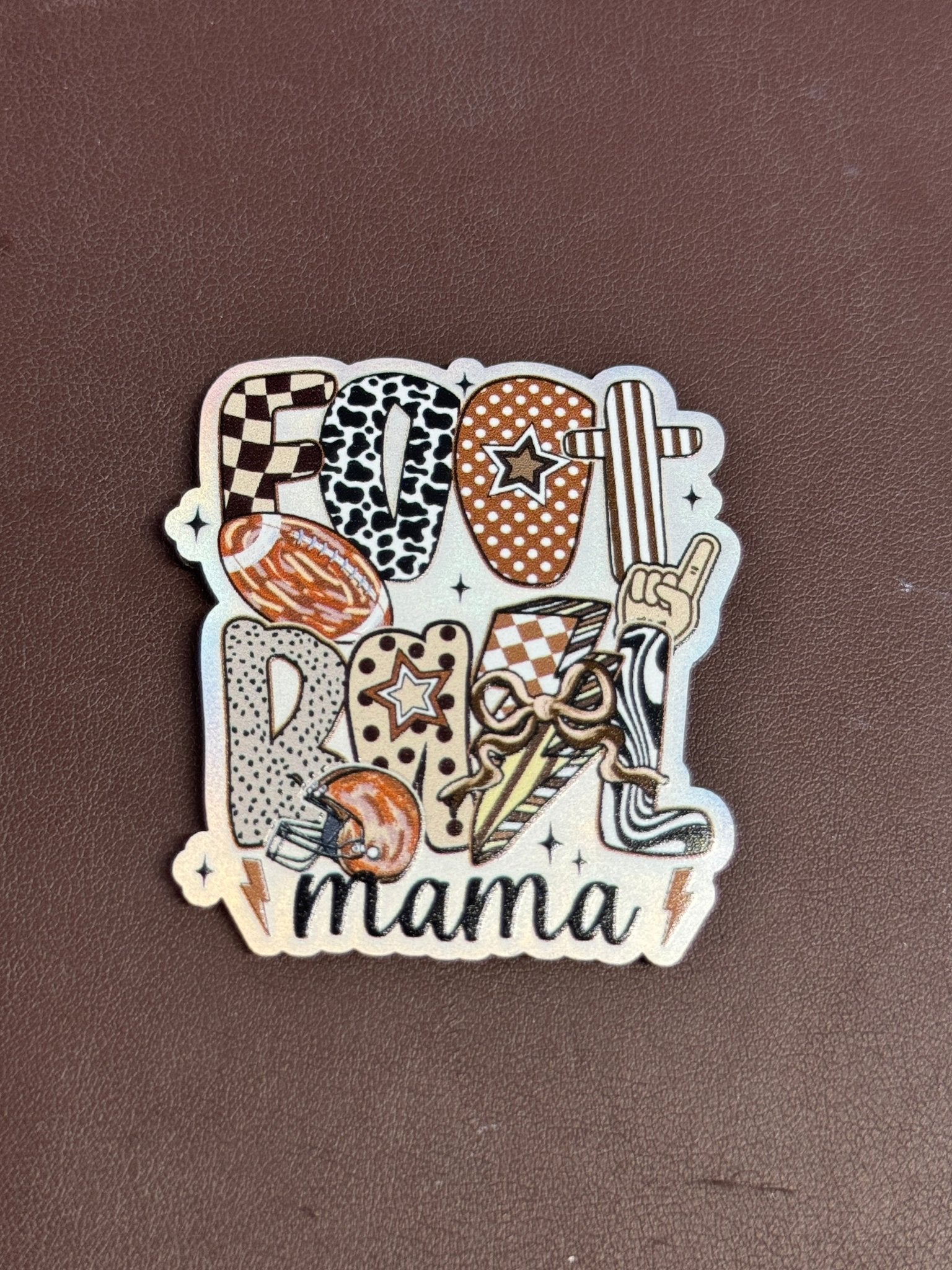 Football Mama UV Printed Hat Patch - Soda City Hat Co