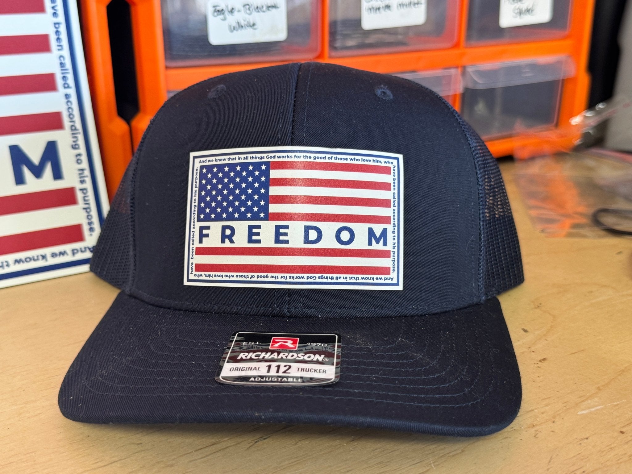 Freedom American Flag UV Printed Hat Patch - Soda City Hat Co