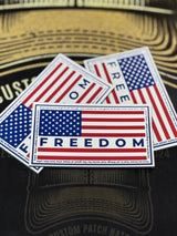 Freedom American Flag UV Printed Hat Patch - Soda City Hat Co