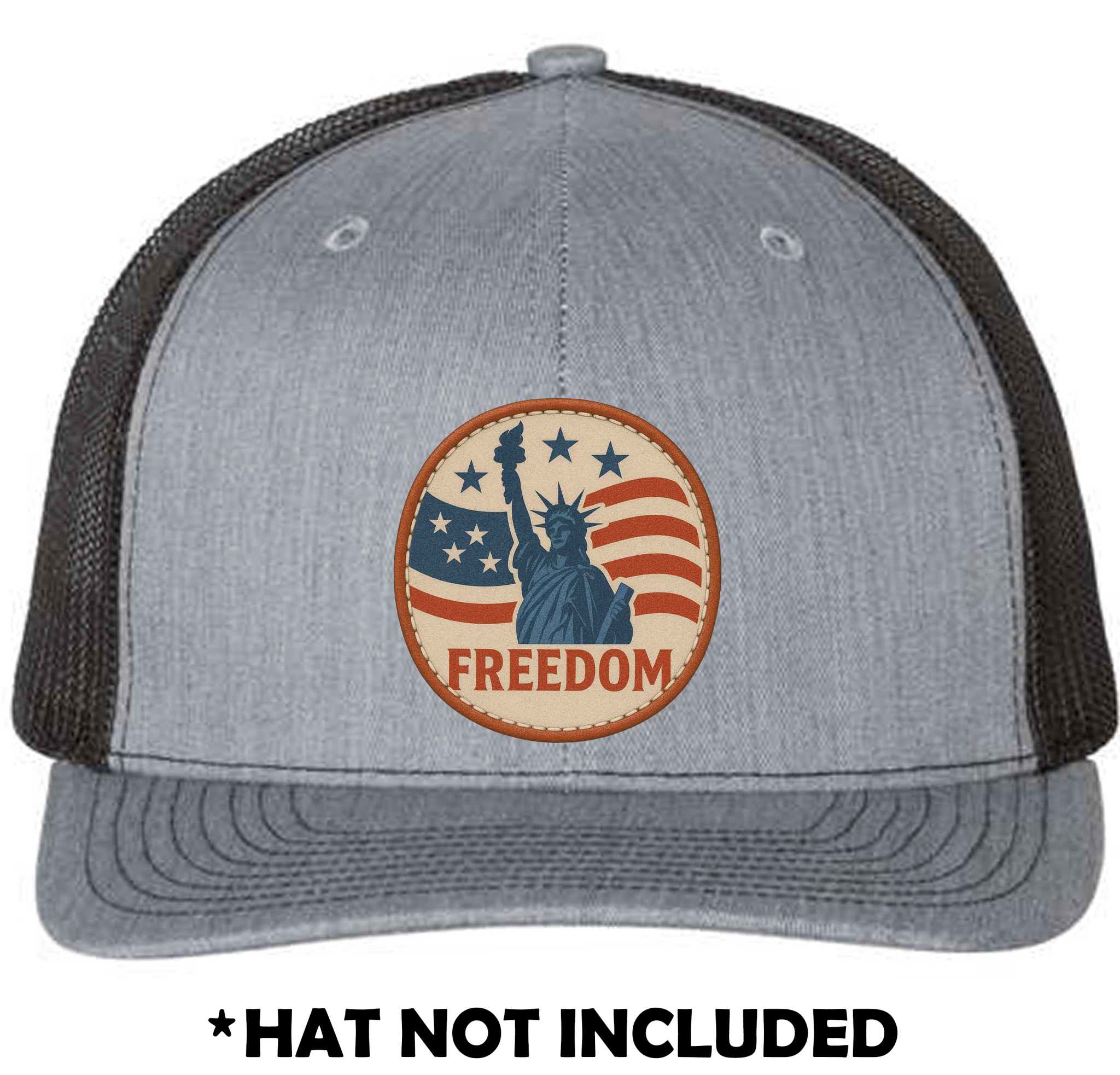 Freedom - Circle Statue of Liberty UV Printed Hat Patch - Soda City Hat Co