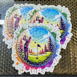 Golf Ball Color Explosion UV Printed Patch - Soda City Hat Co