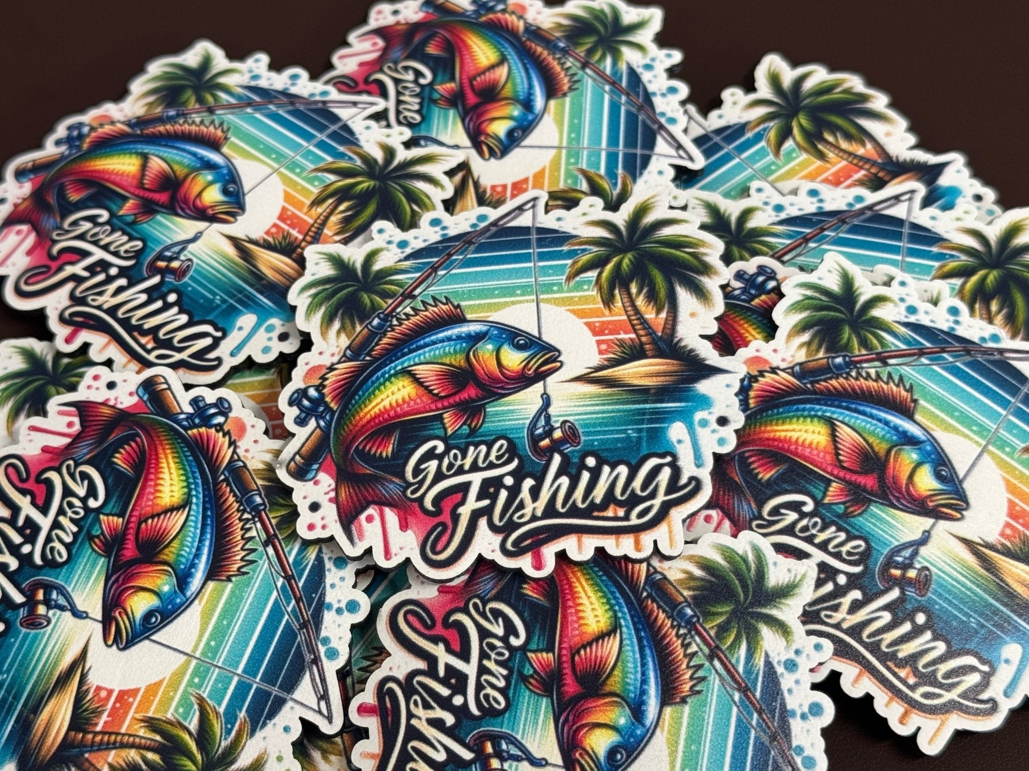 Gone Fishing 1 UV Printed Patches - Soda City Hat Co