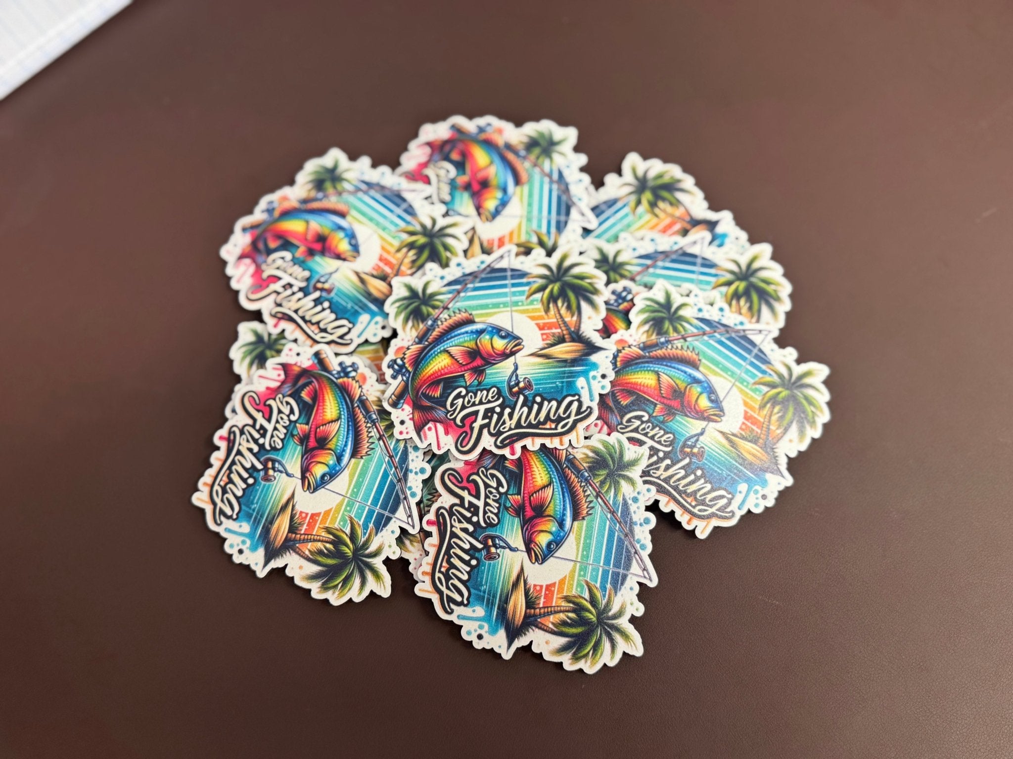 Gone Fishing 1 UV Printed Patches - Soda City Hat Co