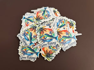 Gone Fishing 2 UV Printed Patches - Soda City Hat Co