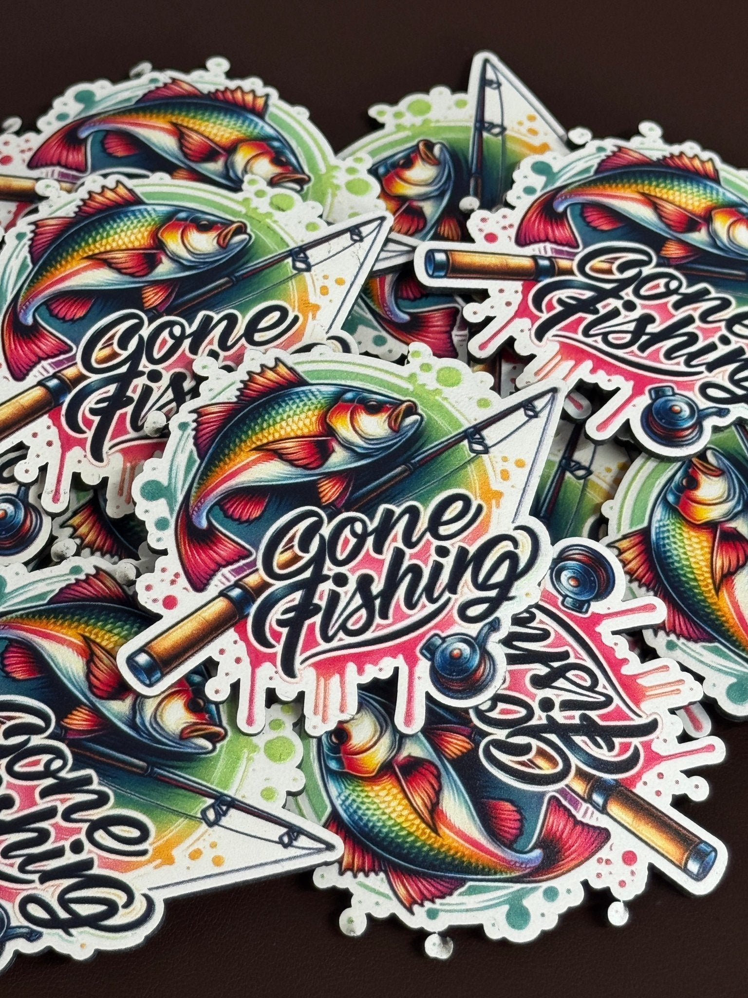 Gone Fishing 3 UV Printed Patches - Soda City Hat Co