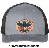Hexagon American Eagle Freedom UV Printed Hat Patch - Soda City Hat Co