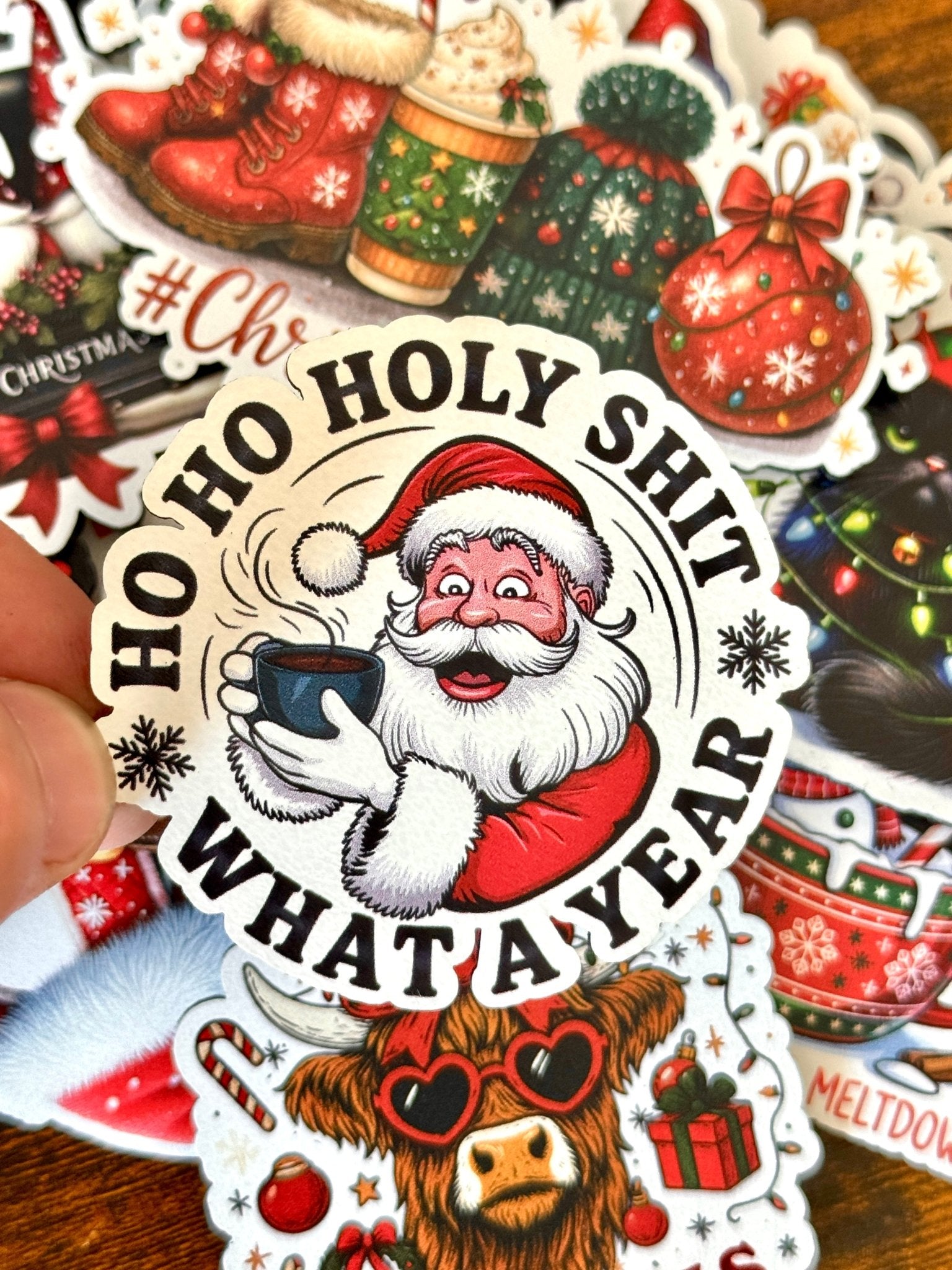 Ho Ho Holy Sh*t - What A Year UV Printed Hat Patch - Soda City Hat Co