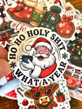 Ho Ho Holy Sh*t - What A Year UV Printed Hat Patch - Soda City Hat Co