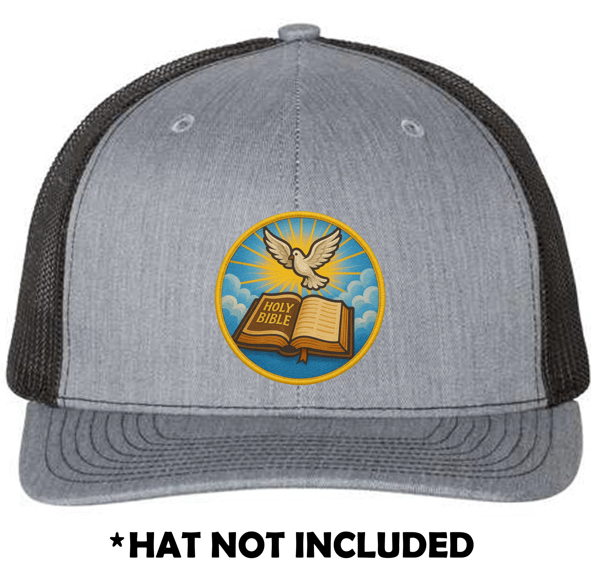 Holy Bible With Bird and Glowing UV Printed Hat Patch - Soda City Hat Co
