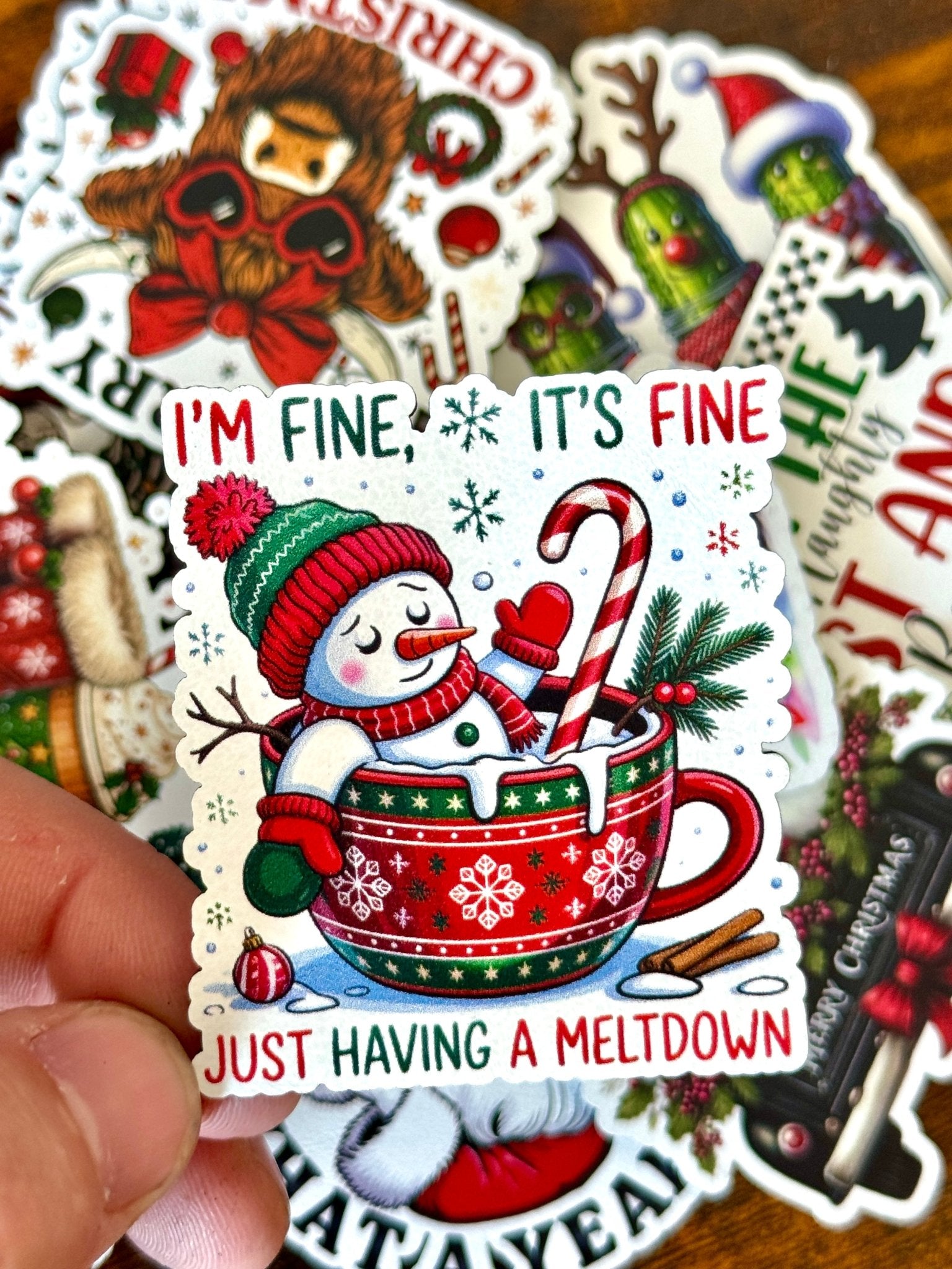 I'm Fine, It's Fine - Just Having A Meltdown UV Printed Hat Patch - Soda City Hat Co