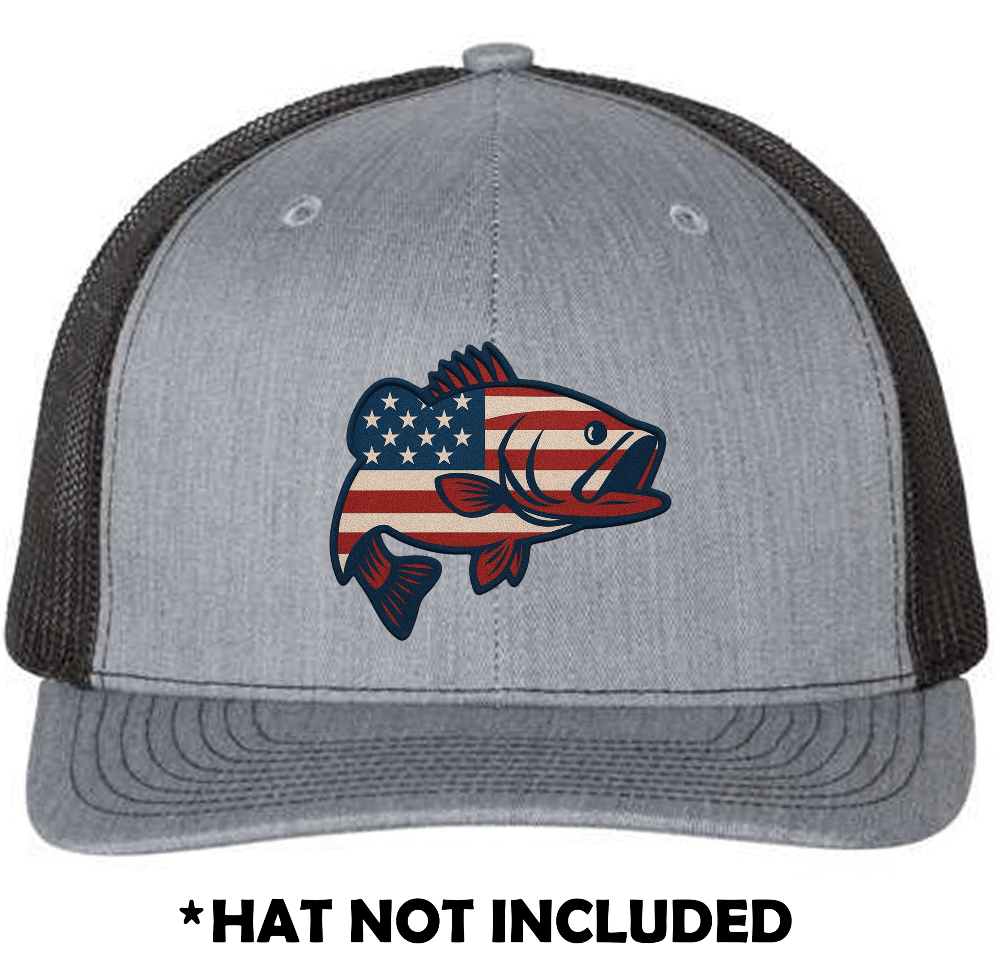 Jumping Fish American Flag UV Printed Hat Patch - Soda City Hat Co