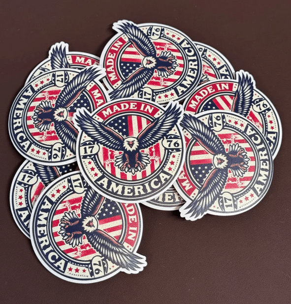 Made In America Eagle UV Printed Patches - Soda City Hat Co