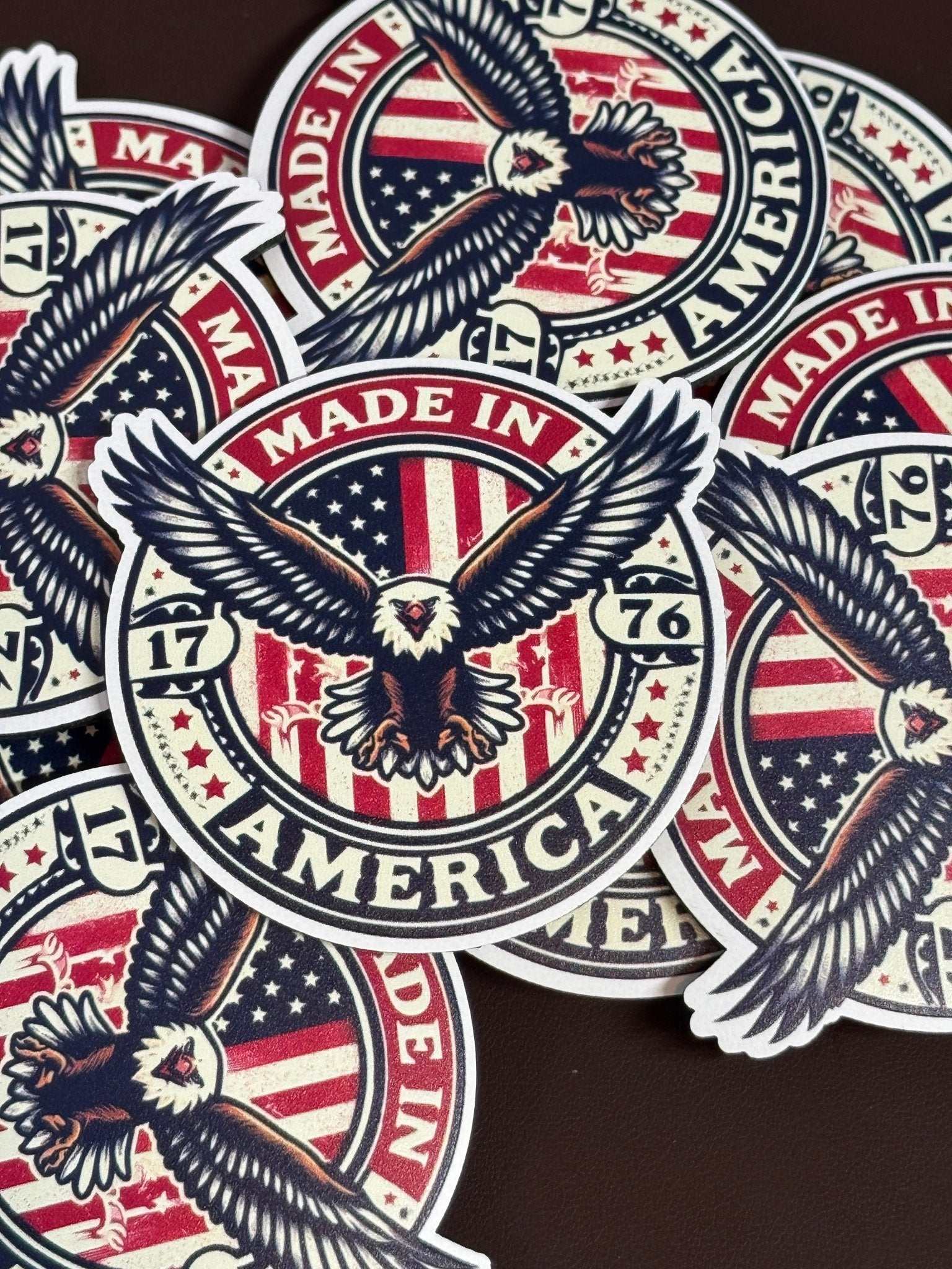 Made In America Eagle UV Printed Patches - Soda City Hat Co
